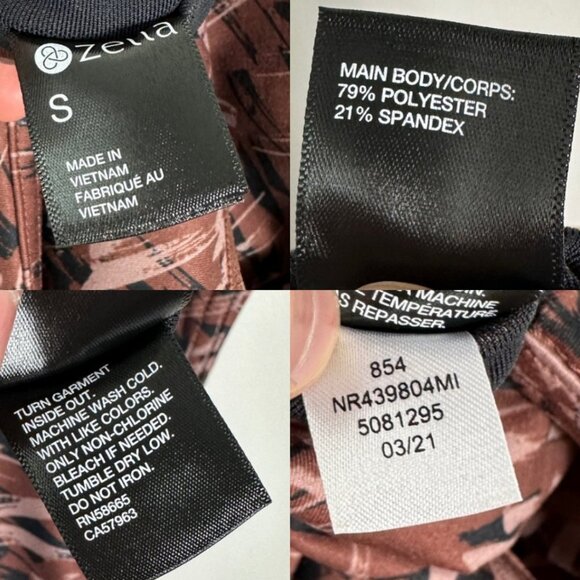 NEW Nordstrom Zella 2021 High Waist Studio Light Crop Leggings Size Small Boho S - Picture 11 of 13